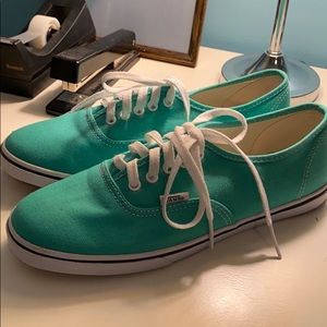 Blue/green low top vans